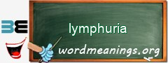 WordMeaning blackboard for lymphuria
